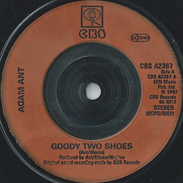 Adam Ant : Goody Two Shoes (7", Single, RP, Inj)