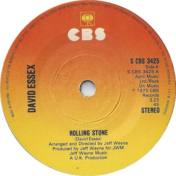 David Essex : Rolling Stone (7", Single, Pic)