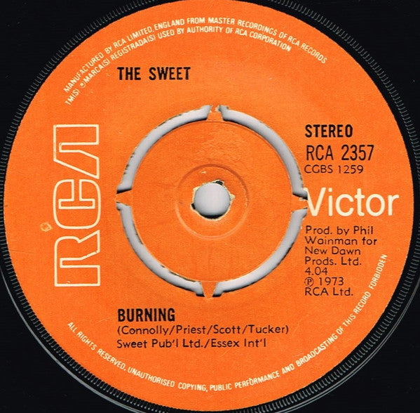 The Sweet : Hell Raiser (7", Single, Kno)