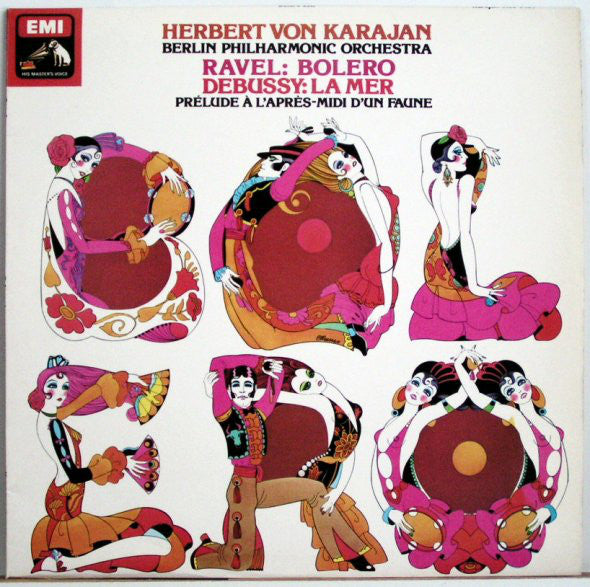 Herbert von Karajan · Berliner Philharmoniker · Maurice Ravel · Claude Debussy : Bolero, La Mer, Prélude À L'Après-midi D'Un Faune (LP, Album, Quad)