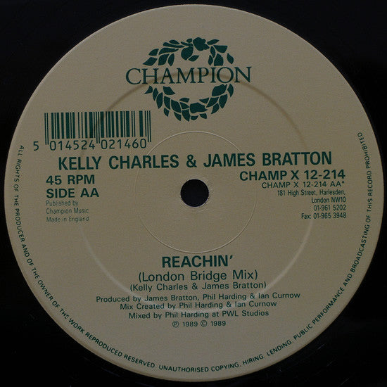 Kelly Charles & James Bratton : Reachin' (12")