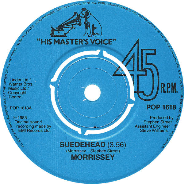 Morrissey : Suedehead (7", Single, Pus)