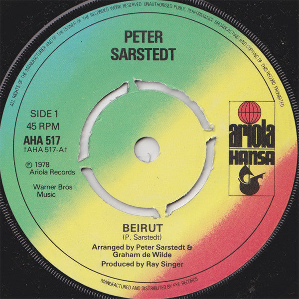 Peter Sarstedt : Beirut (7", Single, Pus)
