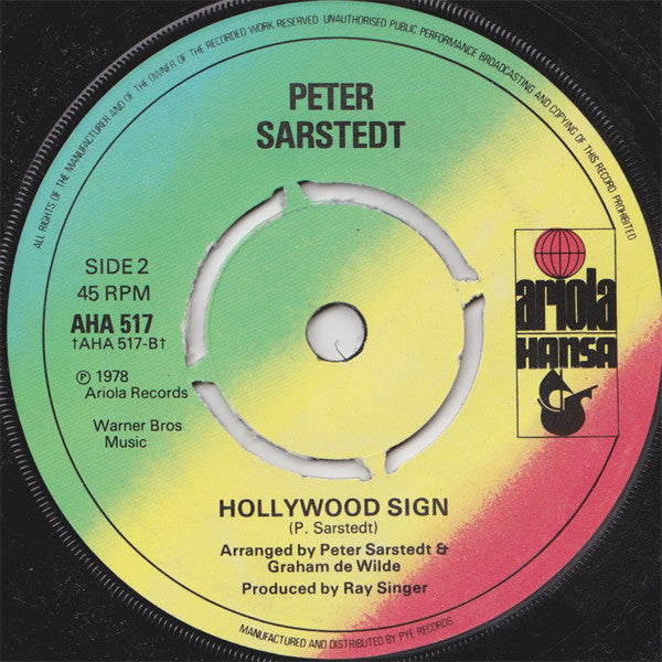 Peter Sarstedt : Beirut (7", Single, Pus)