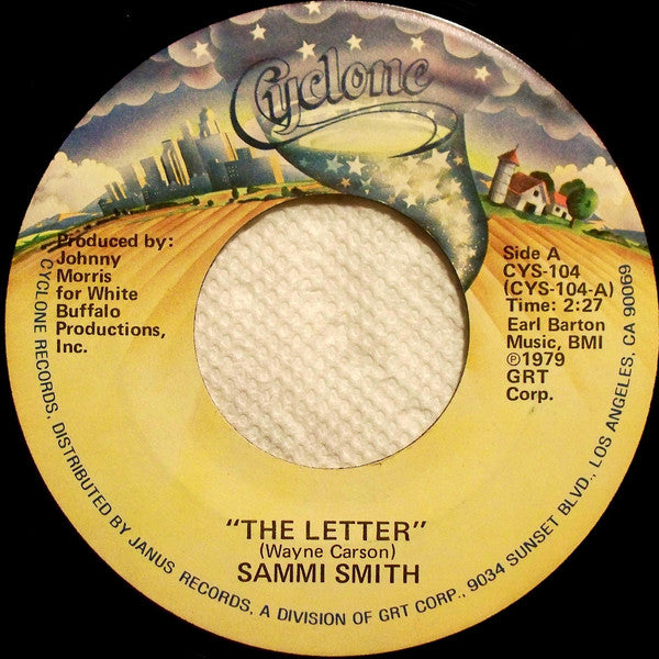 Sammi Smith : The Letter / It's A Day For Sad Songs (And Missing You) (7", Single)