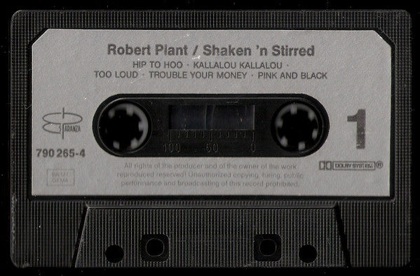 Robert Plant : Shaken 'N' Stirred (Cass, Album)