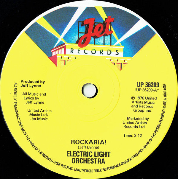 Electric Light Orchestra : Rockaria! (7", Single, Sol)