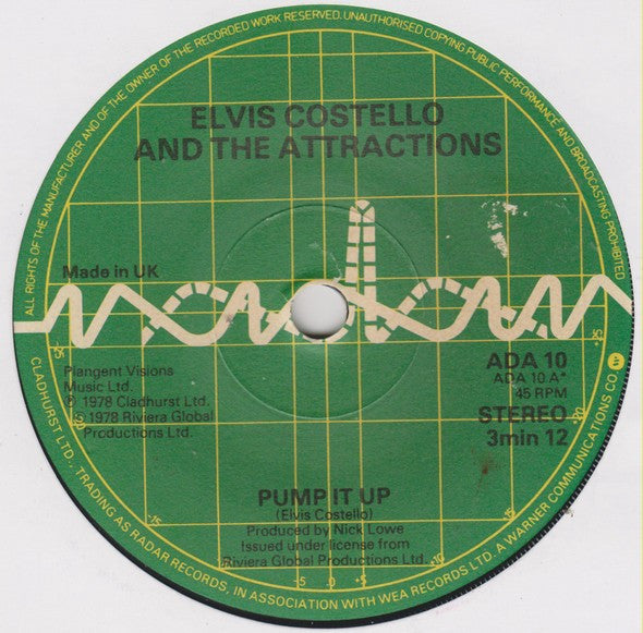 Elvis Costello & The Attractions : Pump It Up (7", Single)