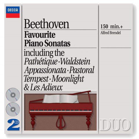 Ludwig van Beethoven –  Alfred Brendel : Favourite Piano Sonatas (2xCD, Comp, RM)