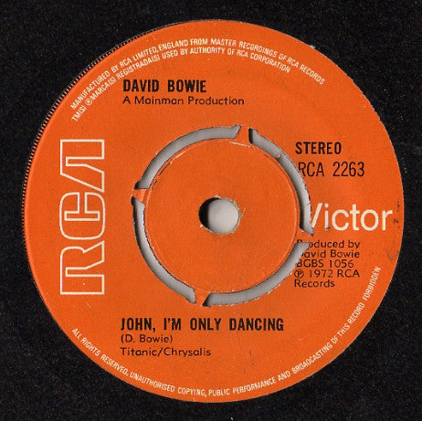 David Bowie : John, I'm Only Dancing (7", Single)