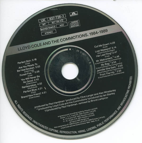 Lloyd Cole & The Commotions : 1984-1989 (CD, Comp)