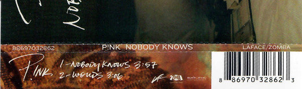 P!NK : Nobody Knows (CD, Single)