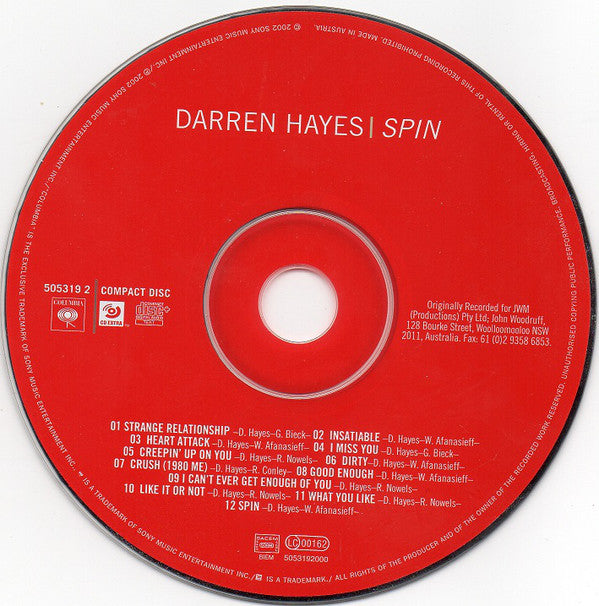 Darren Hayes : Spin (CD, Album, Enh)