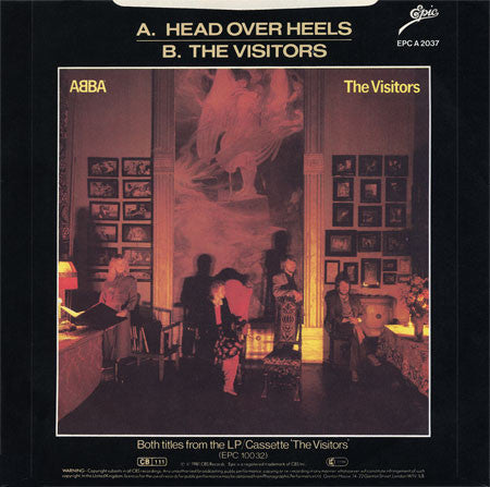 ABBA : Head Over Heels (7", Single, Inj)