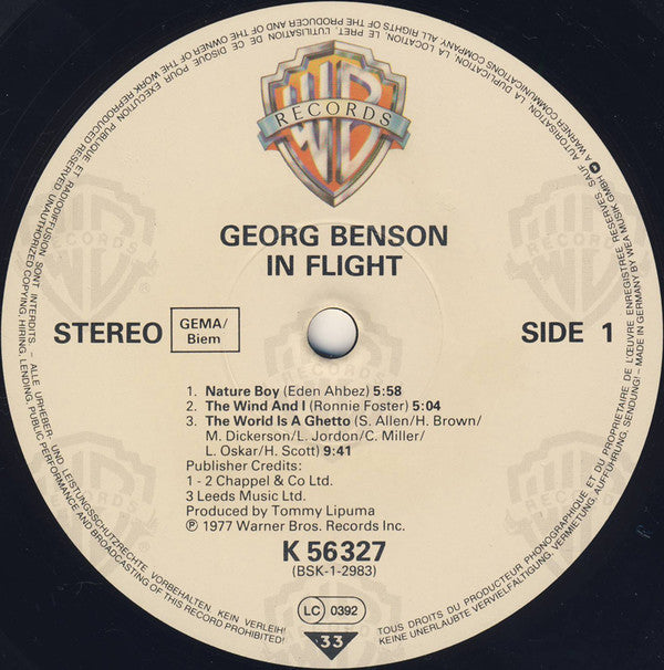 George Benson : In Flight (LP, Album, RE)