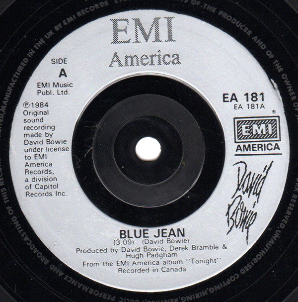 David Bowie : Blue Jean (7", Single, Sil)