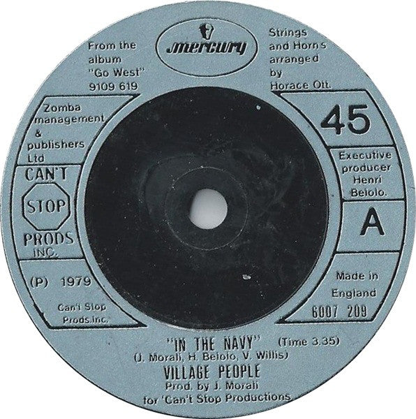 Village People : In The Navy (7", Single, Sol)