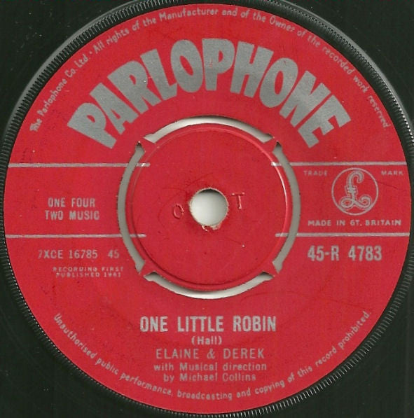 Elaine And Derek : One Little Robin / Brahms Lullaby (7", Single)