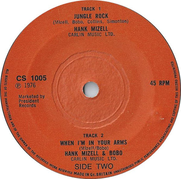 Hank Mizell : Jungle Rock (7", Single, RE)