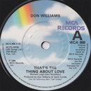 Don Williams (2) : That's The Thing About Love (7", Single)