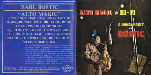 Earl Bostic : Alto Magic In Hi-Fi A Dance Party With Bostic (CD, Album, RE)