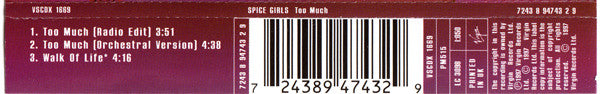 Spice Girls : Too Much (CD, Single, CD2)