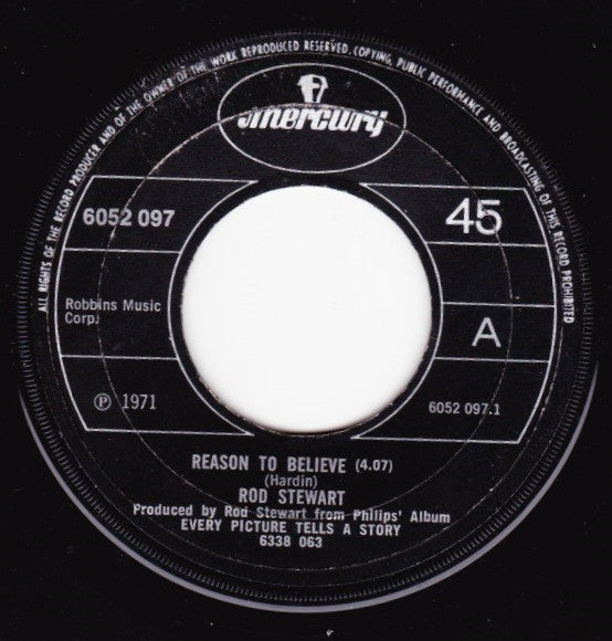 Rod Stewart : Reason To Believe (7", Single, Pap)