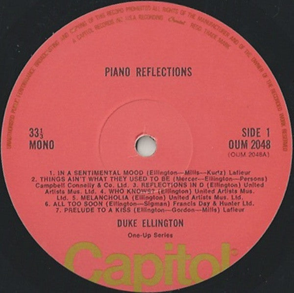 Duke Ellington : Piano Reflections (LP, Mono)