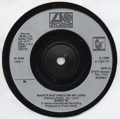 Boney M. : Mary's Boy Child/Oh My Lord (7", Single, Sil)