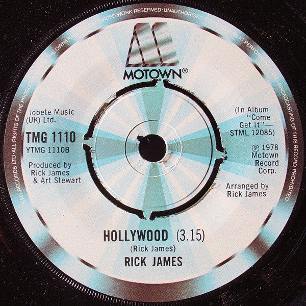 Rick James : You And I (7", Single, Blu)