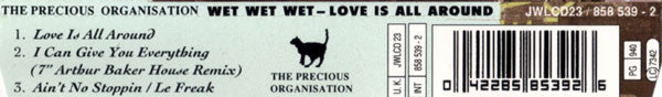 Wet Wet Wet : Love Is All Around (CD, Single)