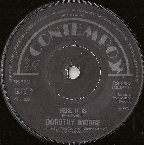 Dorothy Moore : Misty Blue (7", Single, Sol)