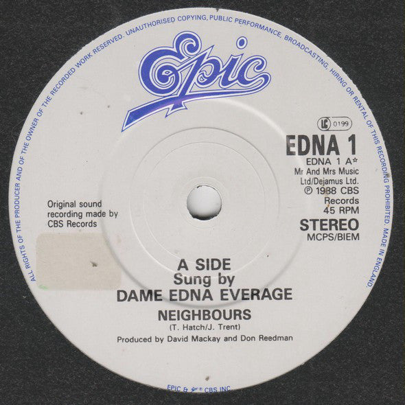 Dame Edna Everage : Theme From Neighbours (7", Single)