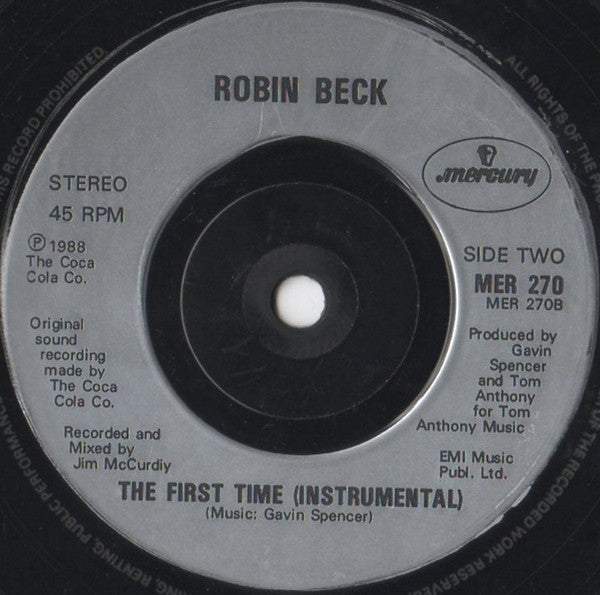 Robin Beck : First Time (7", Single, Inj)