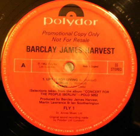 Barclay James Harvest : Life Is For Living (12", Single, Promo)