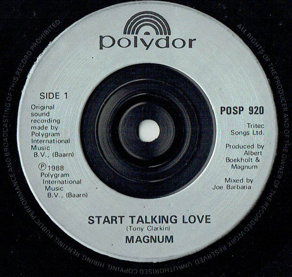 Magnum (3) : Start Talking Love (7", Single, Sil)