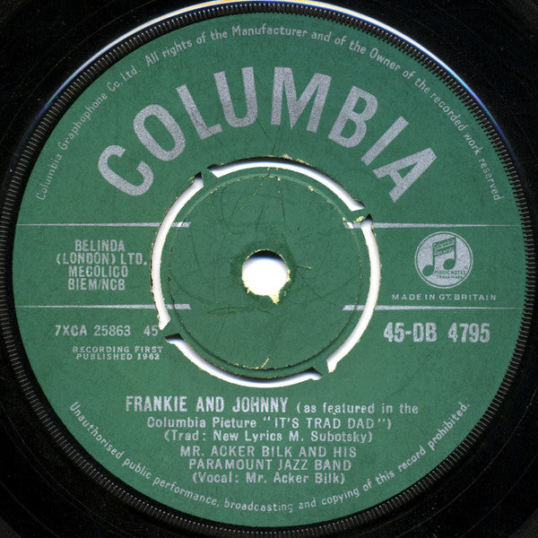 Acker Bilk And His Paramount Jazz Band : Frankie And Johnny (7", Single)