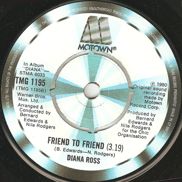 Diana Ross : Upside Down (7", Single, Kno)