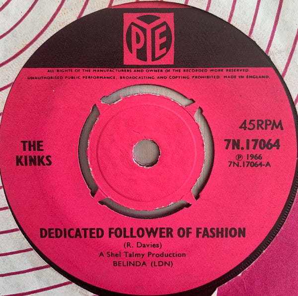 The Kinks : Dedicated Follower Of Fashion (7", Single, 4-p)