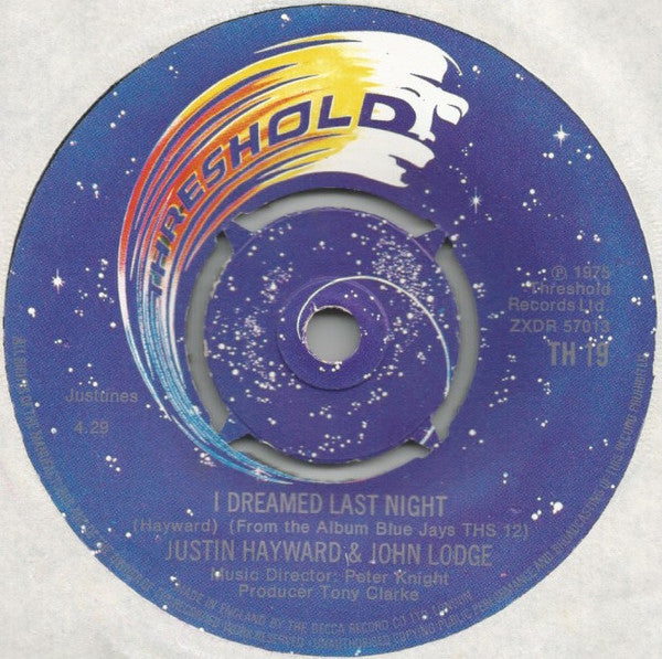 Justin Hayward & John Lodge : I Dreamed Last Night (7", Single)