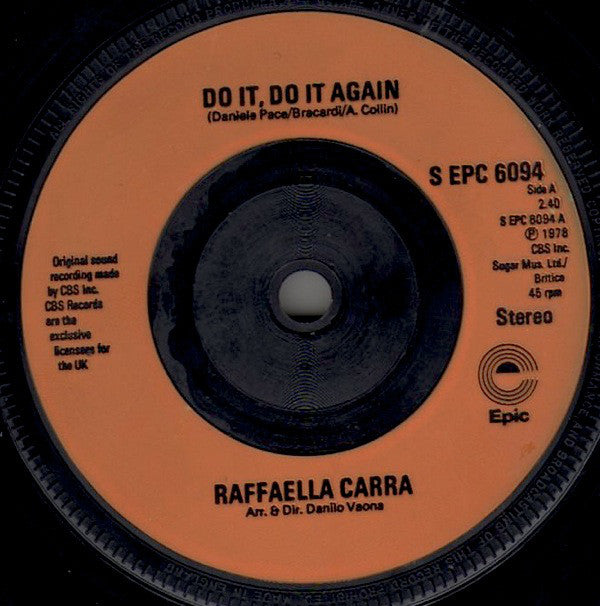 Raffaella Carrà : Do It, Do It Again (7", Single, Bro)