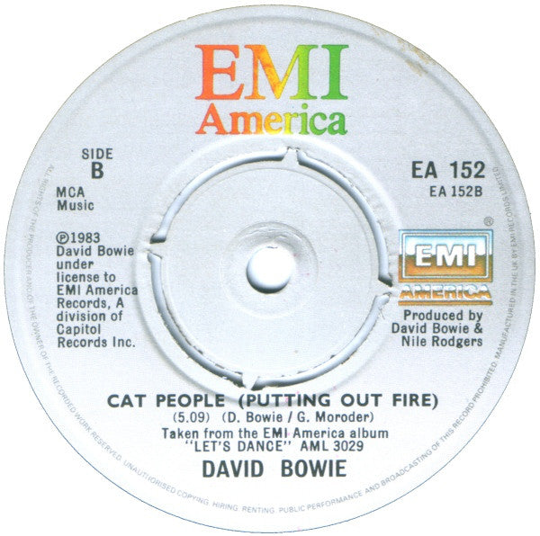 David Bowie : Let's Dance (7", Single, 4-P)