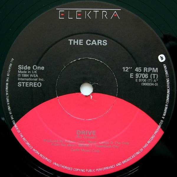 The Cars : Drive (12", Single, PRS)