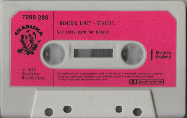 Genesis : Genesis Live (Cass, Album, RE)