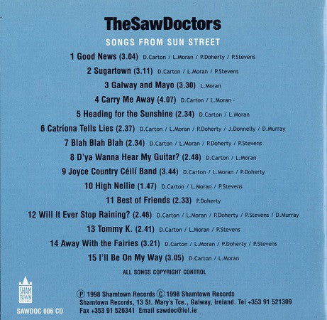 The Saw Doctors : Songs From Sun Street (CD, Album)
