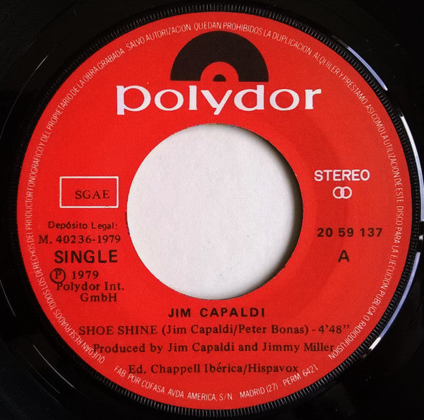Jim Capaldi : Shoe Shine (7", Single)