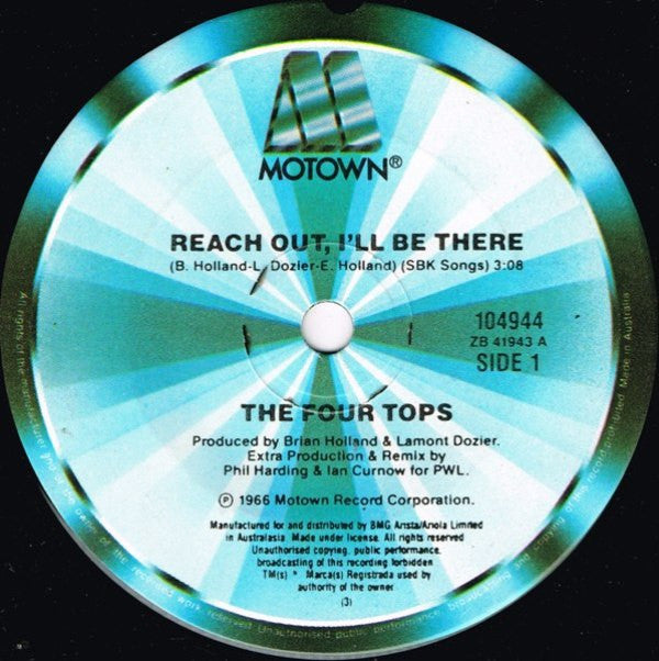 Four Tops : Reach Out, I'll Be There (7")