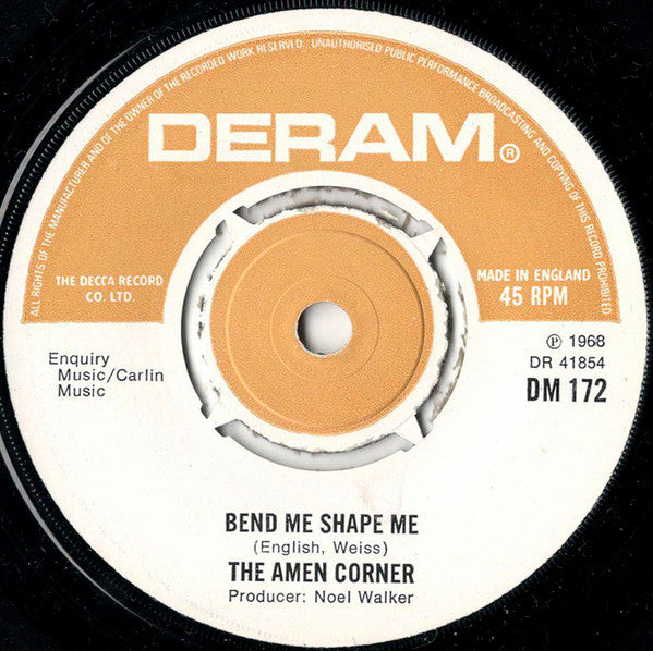 Amen Corner : Bend Me, Shape Me (7", Single, 4-P)