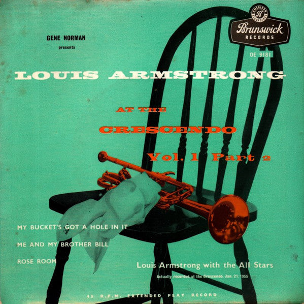 Louis Armstrong And His All-Stars : Greg Norman Presents Louis Armstrong At The Crescendo Volume 1 Part 2 (7", EP, Mono)