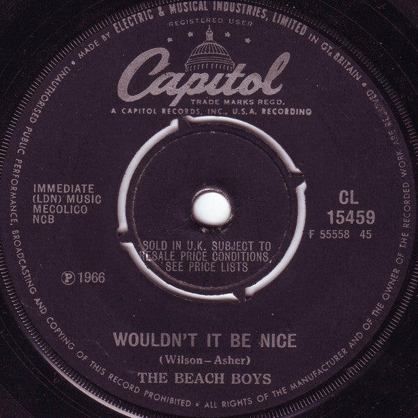 The Beach Boys : God Only Knows (7", Single, Pus)